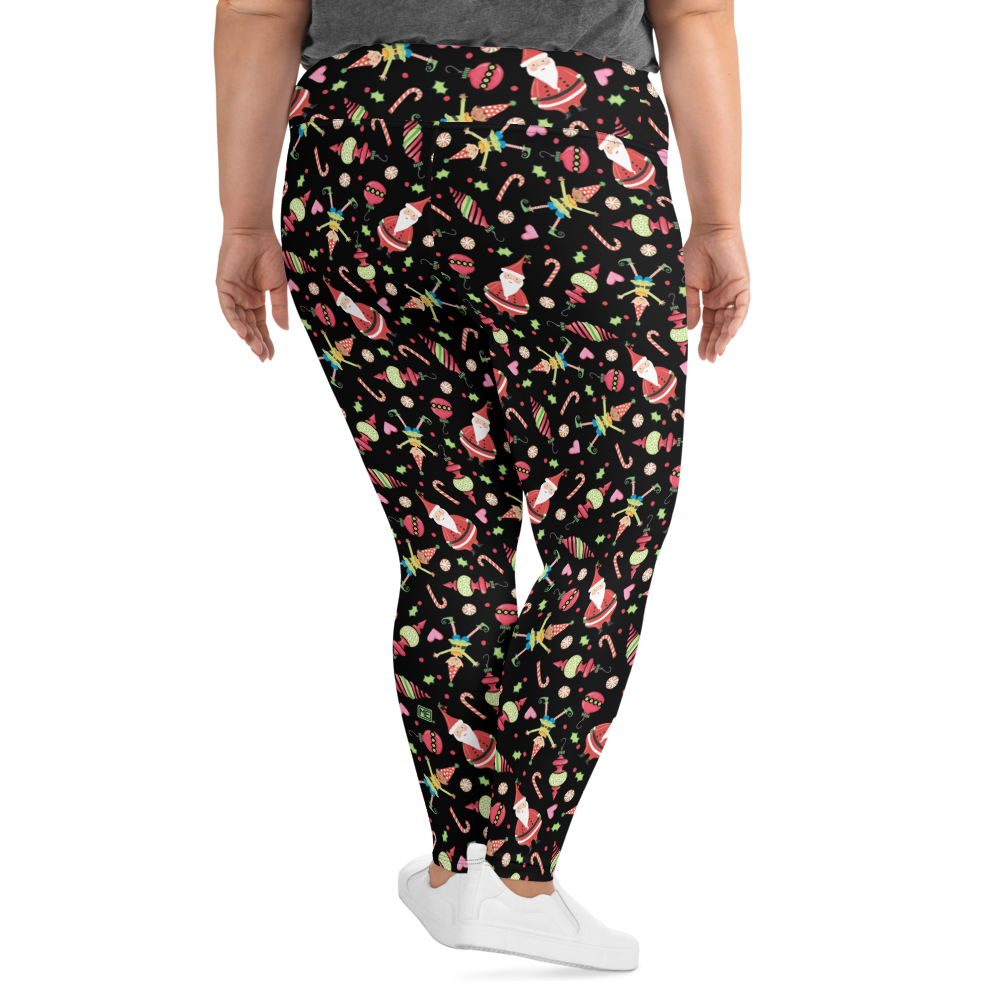 Santa and Elves Plus Size Leggings