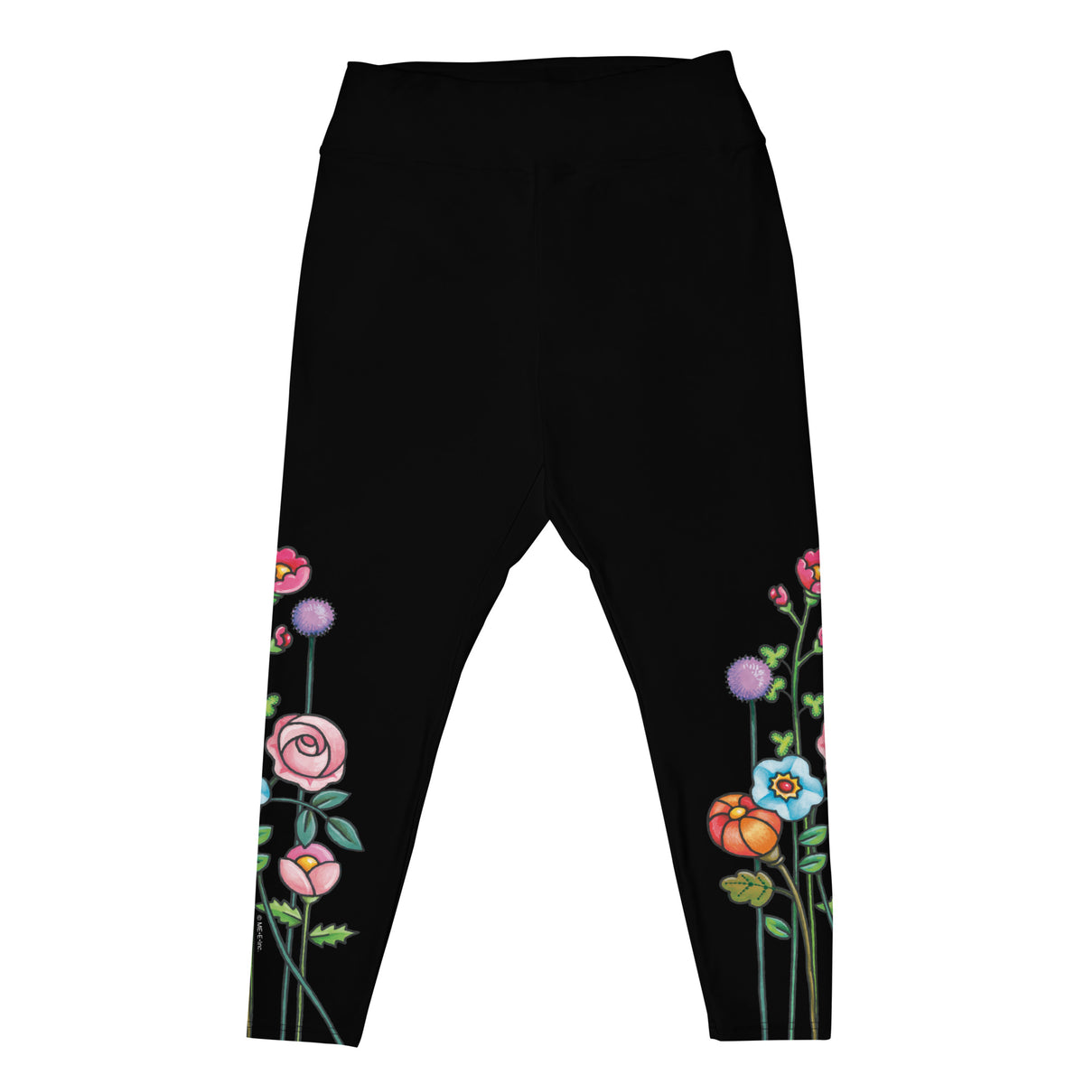 Flower Garden Plus Size Leggings