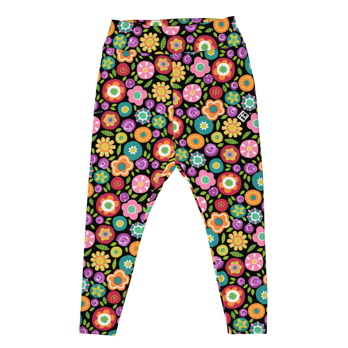 Rainbow Floral Plus Size Leggings