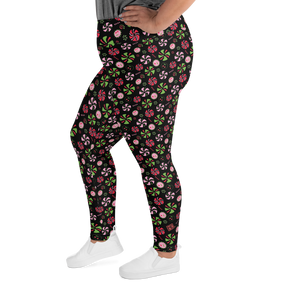 Funky Peppermint Plus Size Leggings