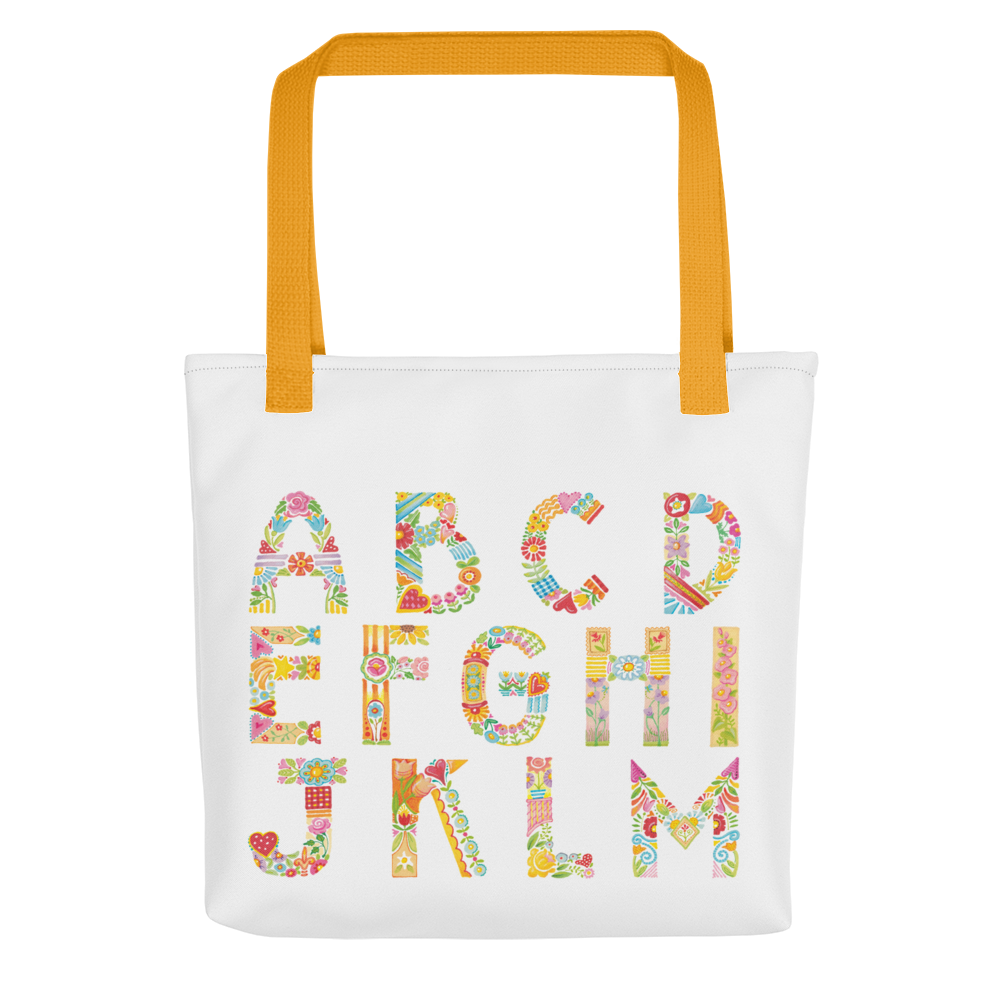Alphabet Garden Tote Bag