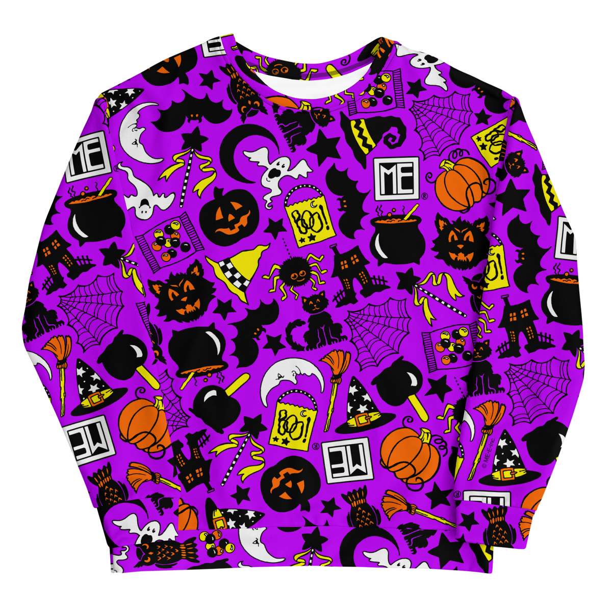 Purple Halloween Icons Unisex Sweatshirt