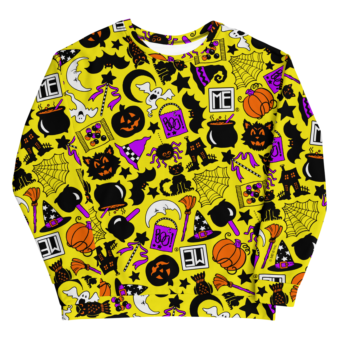 Yellow Halloween Icons Unisex Sweatshirt