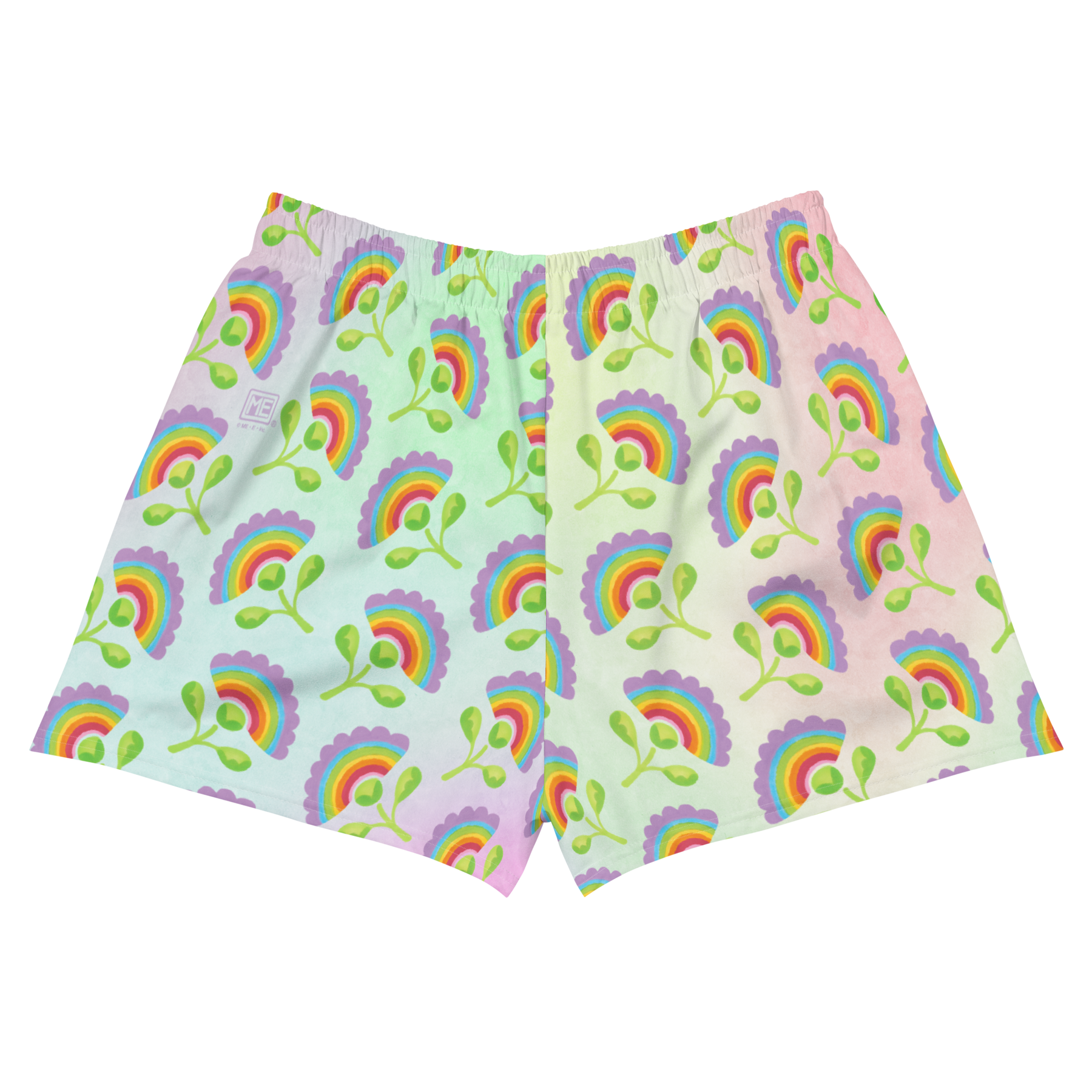 Rainbows in Bloom Women’s Athletic Shorts