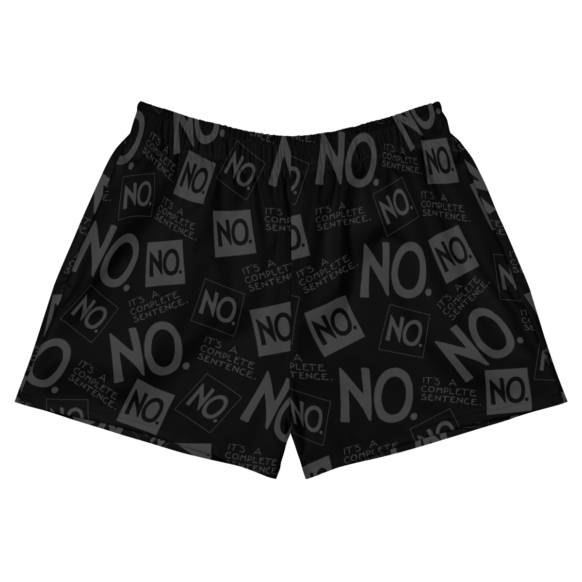 Complete Sentence Charcoal Women's Athletic Shorts