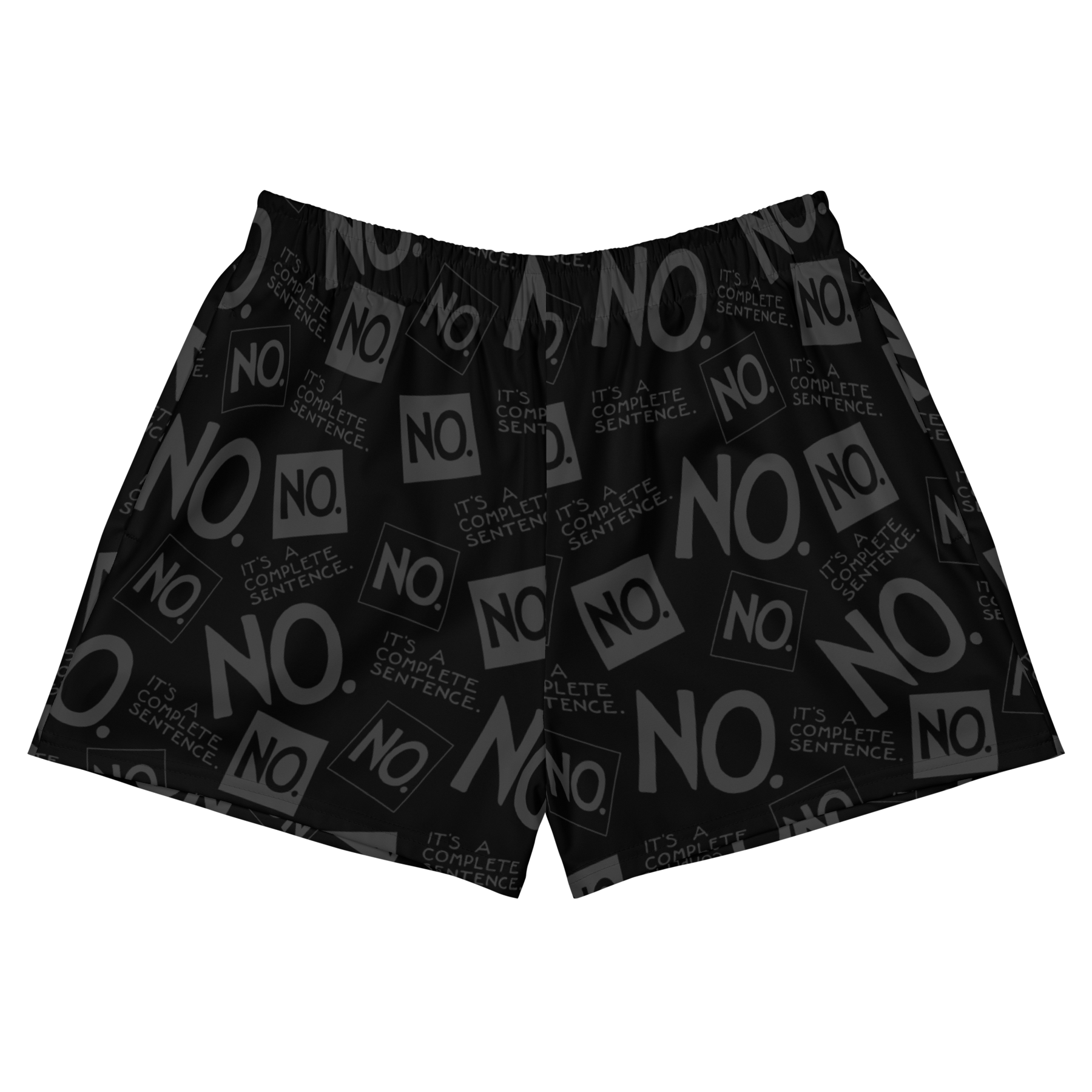 Complete Sentence Charcoal Women's Athletic Shorts