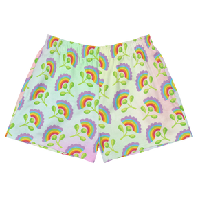 Rainbows in Bloom Women’s Athletic Shorts