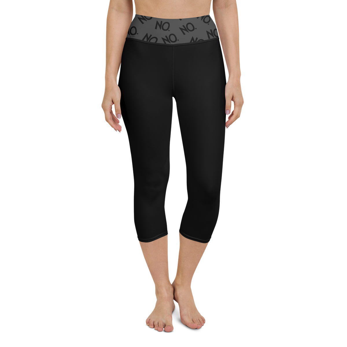 Complete Sentence NO Charcoal Band Yoga Capri Leggings