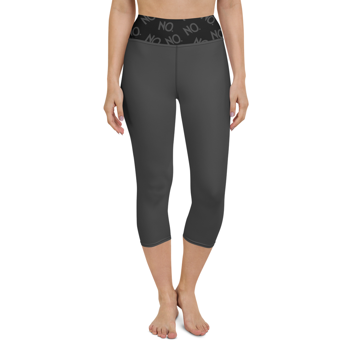 Complete Sentence NO Black Band Yoga Capri Leggings