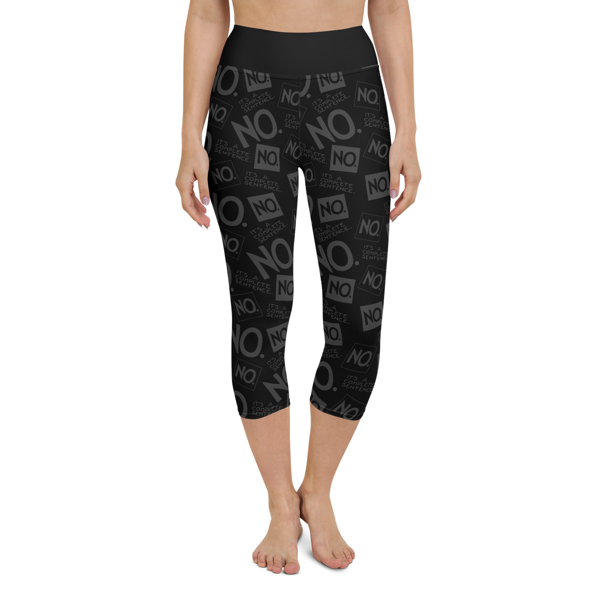 Complete Sentence Charcoal Yoga Capri Leggings