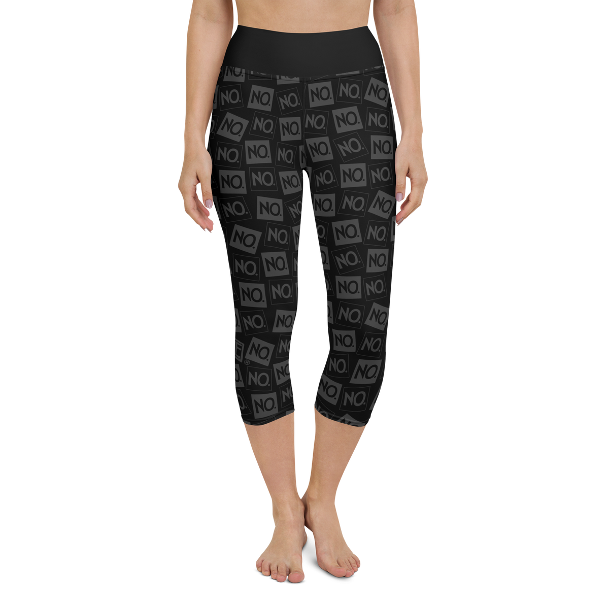 Complete Sentence Checks Charcoal Yoga Capri Leggings