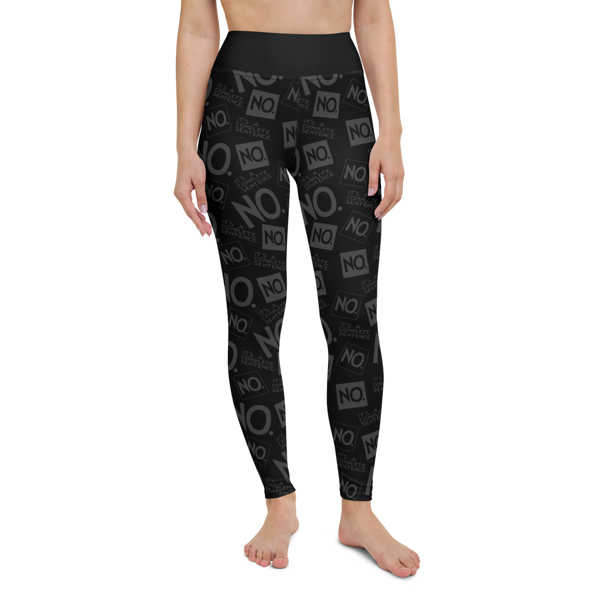 Complete Sentence Charcoal Yoga Leggings