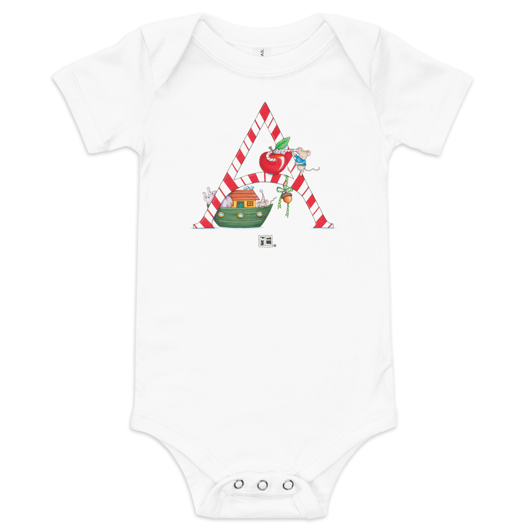 A Merry Little Christmas Letter A Infant Bodysuit