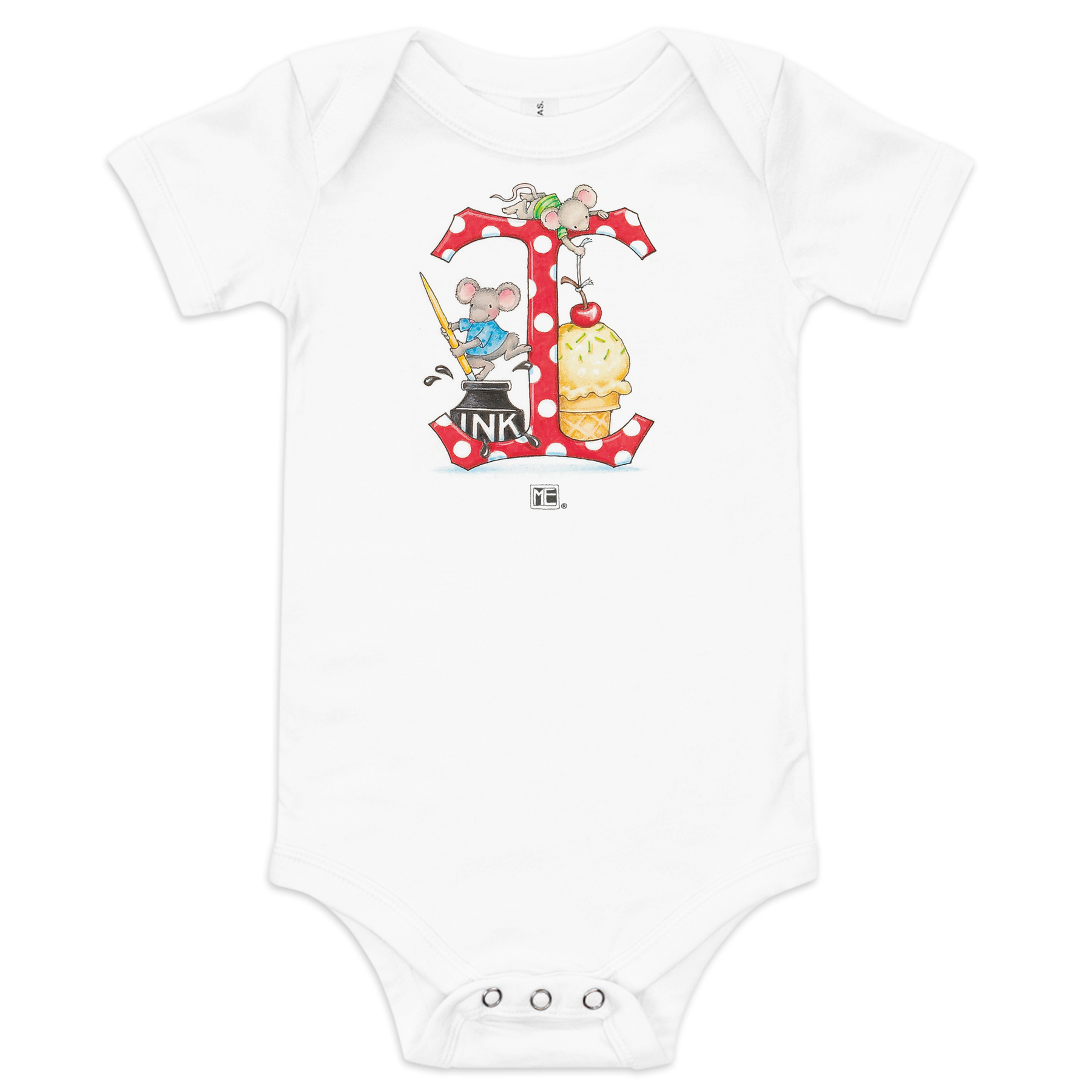 A Merry Little Christmas Letter I Infant Bodysuit