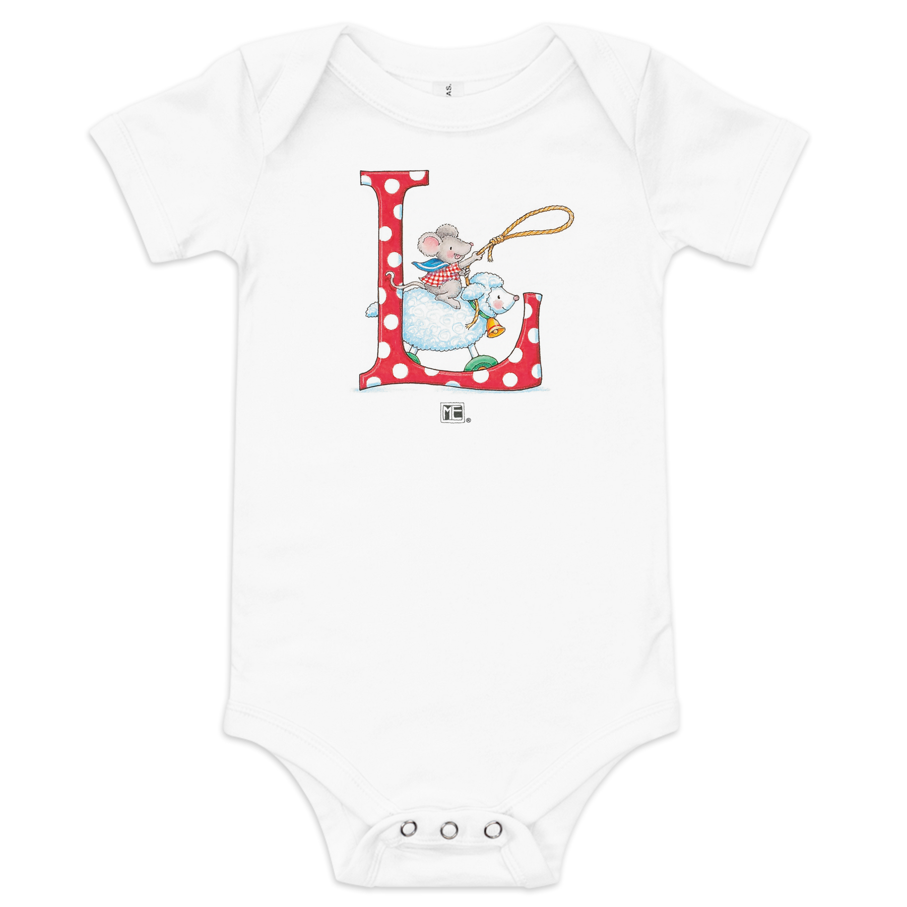 A Merry Little Christmas Letter L Infant Bodysuit