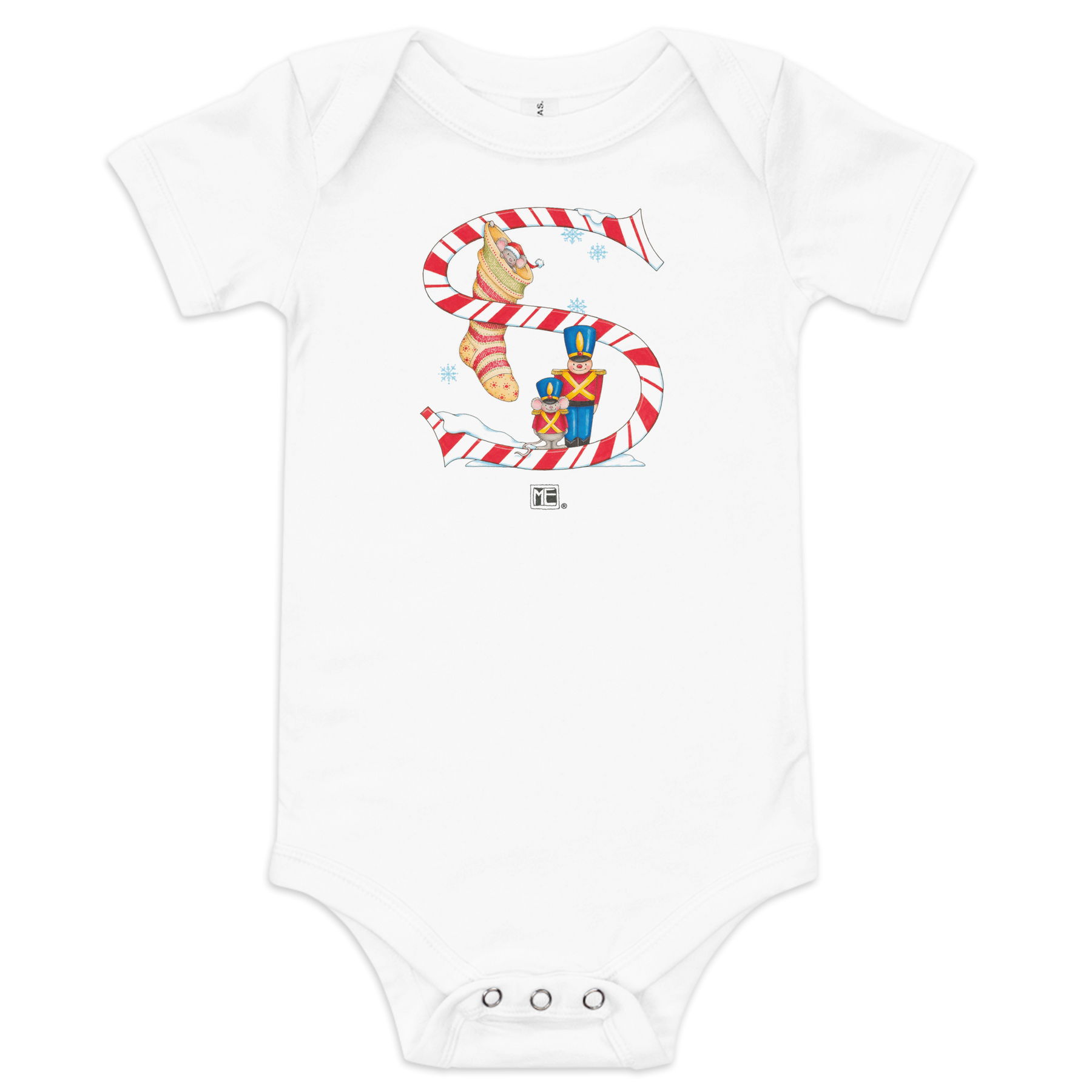 A Merry Little Christmas Letter S Infant Bodysuit