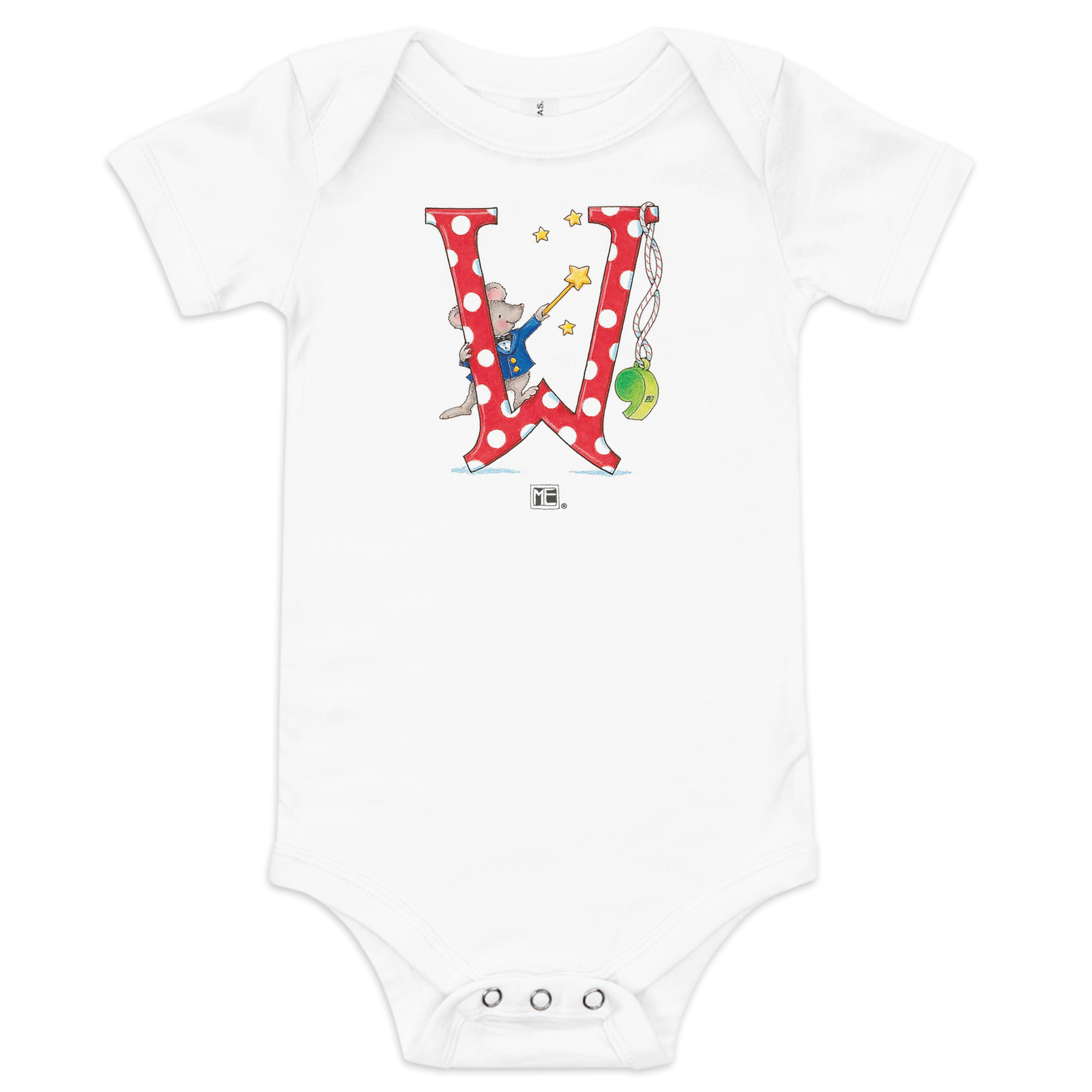 A Merry Little Christmas Letter W Infant Bodysuit