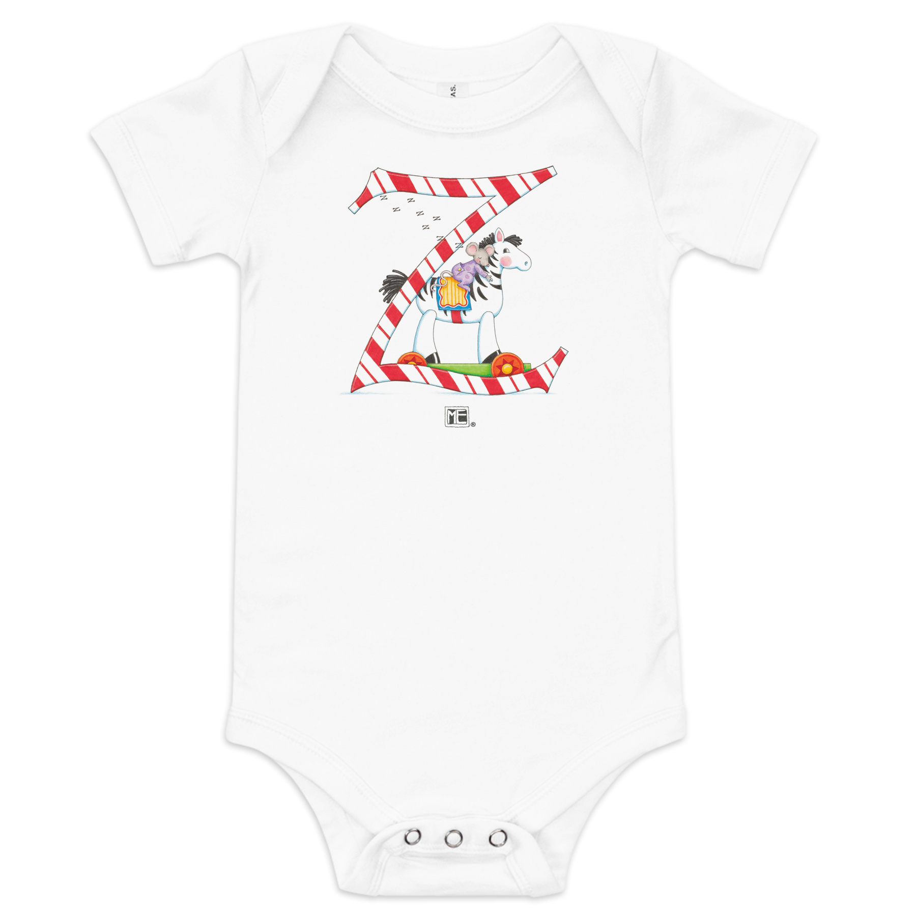 A Merry Little Christmas Letter Z Infant Bodysuit