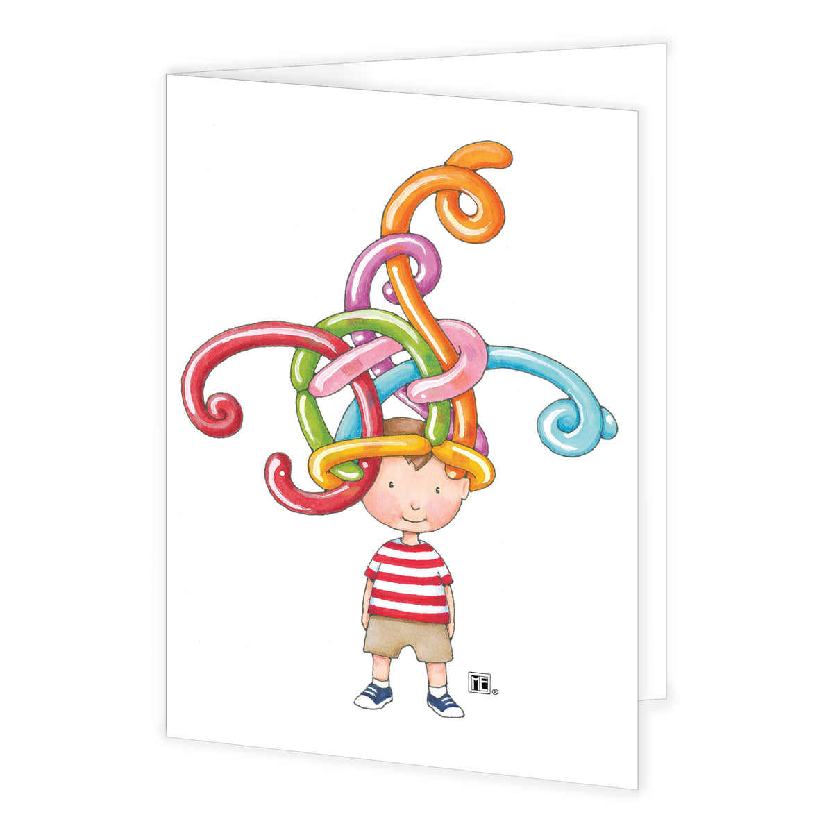 Balloon Hat Boy Greeting Card Bundle