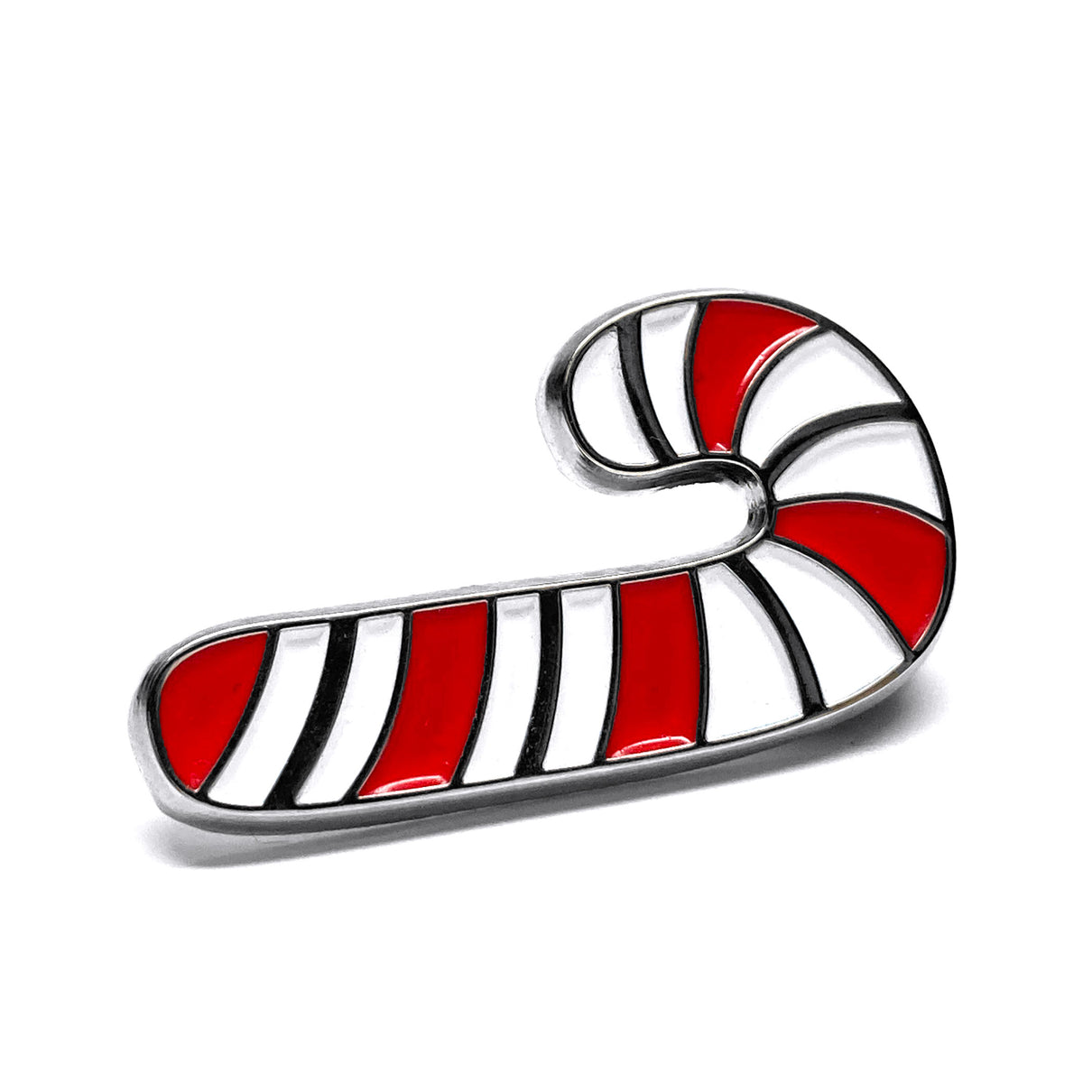 Candy Cane Enamel Art Pin