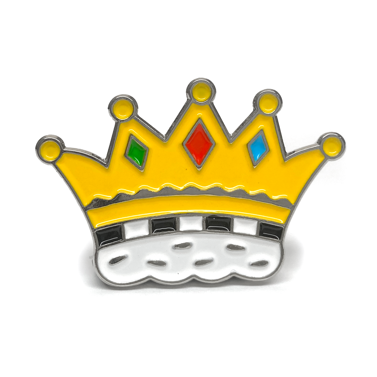 Crown Enamel Art Pin