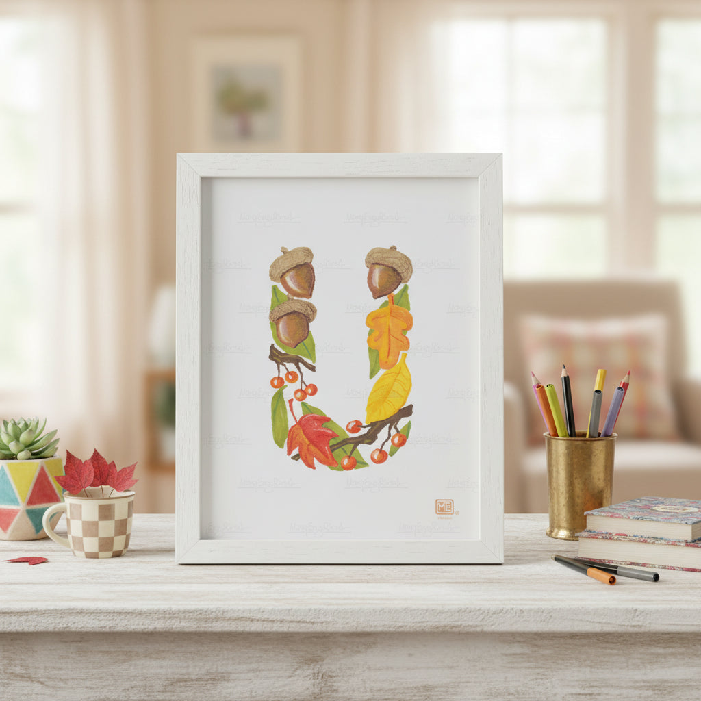 Alphabet Garden Letter U Small Print