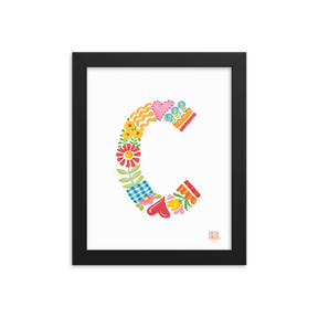 Alphabet Garden Letter C Framed Print