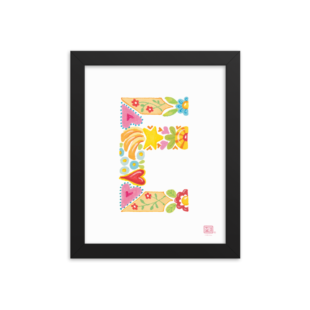Alphabet Garden Letter E Framed Print