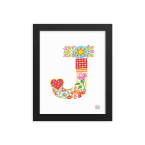 Alphabet Garden Letter J Framed Print