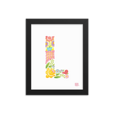 Alphabet Garden Letter L Framed Print