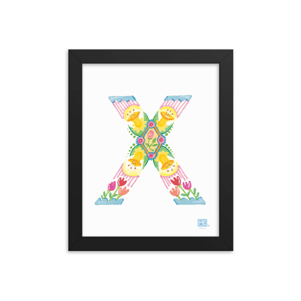 Alphabet Garden Letter X Framed Print