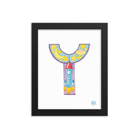 Alphabet Garden Letter Y Framed Print