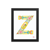 Alphabet Garden Letter Z Framed Print