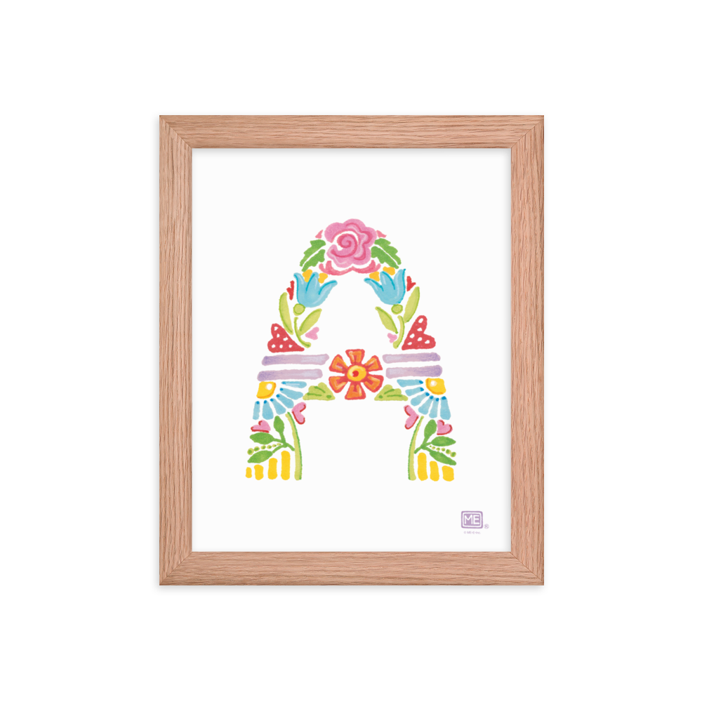 Alphabet Garden Letter A Framed Print