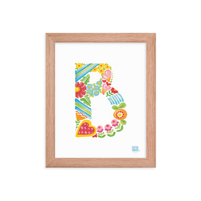 Alphabet Garden Letter B Framed Print