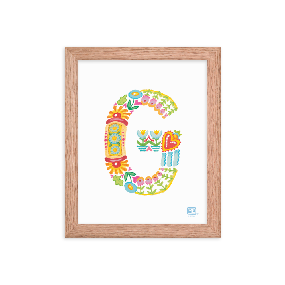 Alphabet Garden Letter G Framed Print