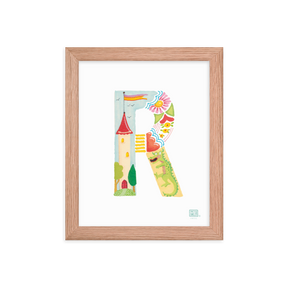 Alphabet Garden Letter R Framed Print