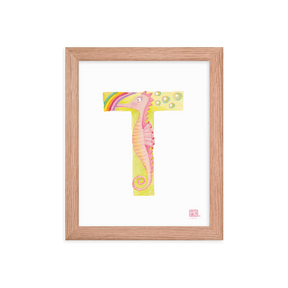 Alphabet Garden Letter T Framed Print