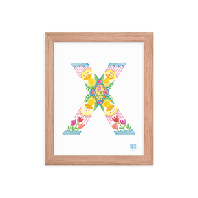 Alphabet Garden Letter X Framed Print