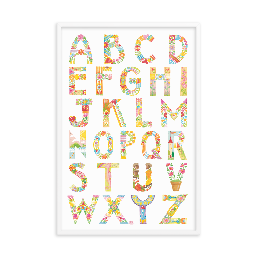 Alphabet Garden Framed Print
