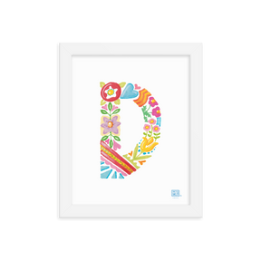 Alphabet Garden Letter D Framed Print