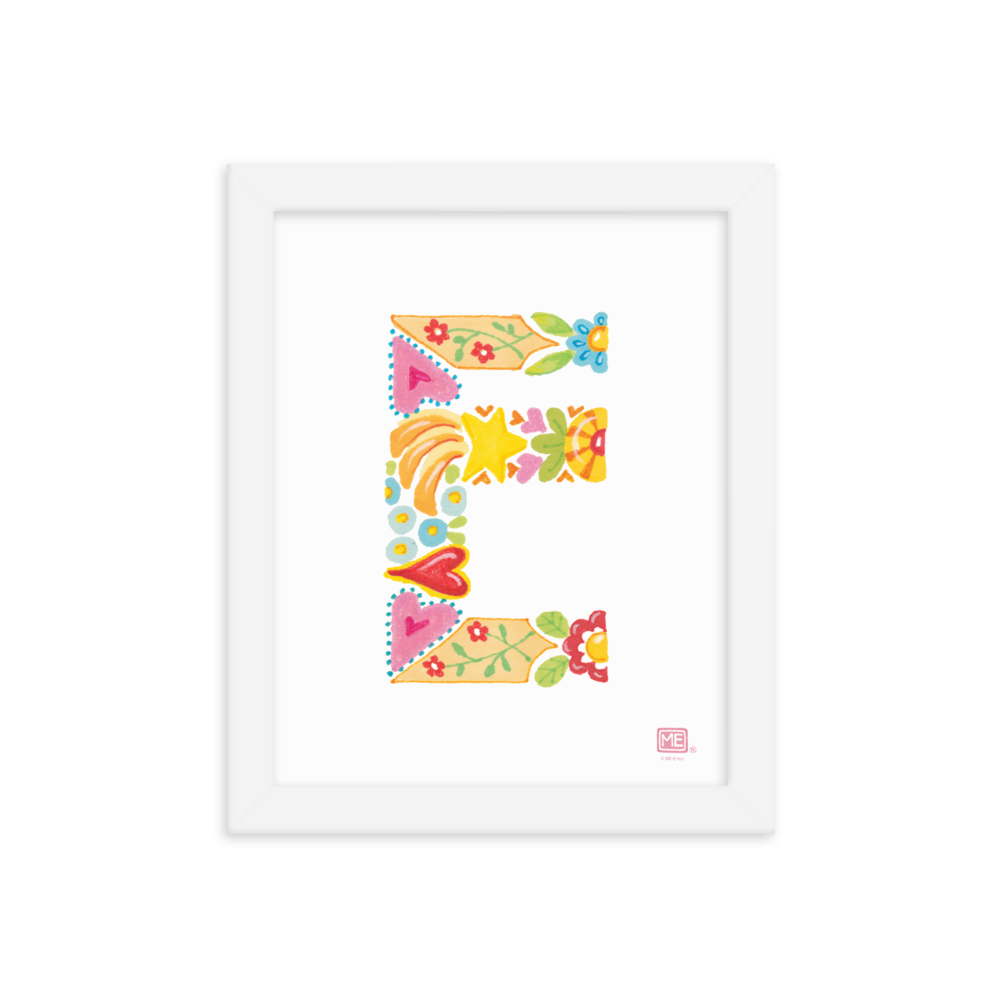 Alphabet Garden Letter E Framed Print