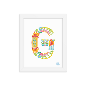 Alphabet Garden Letter G Framed Print