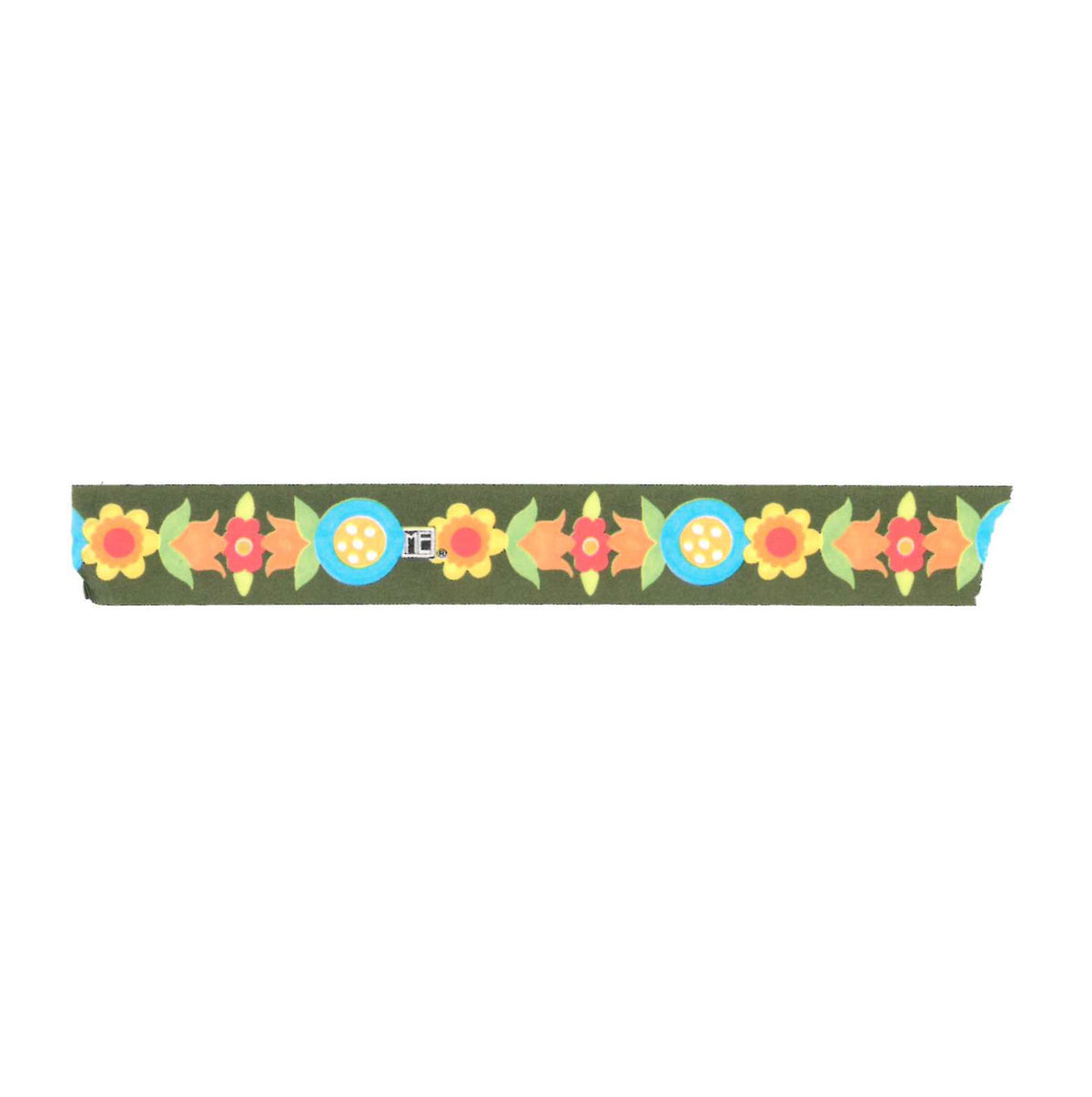 Green Flowers Washi Tape