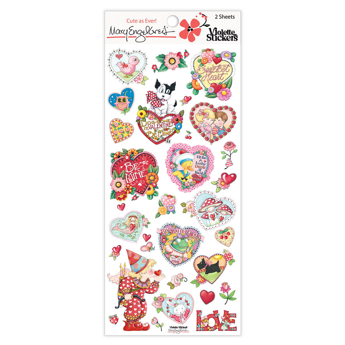 Mary's Hearts Sticker Sheet