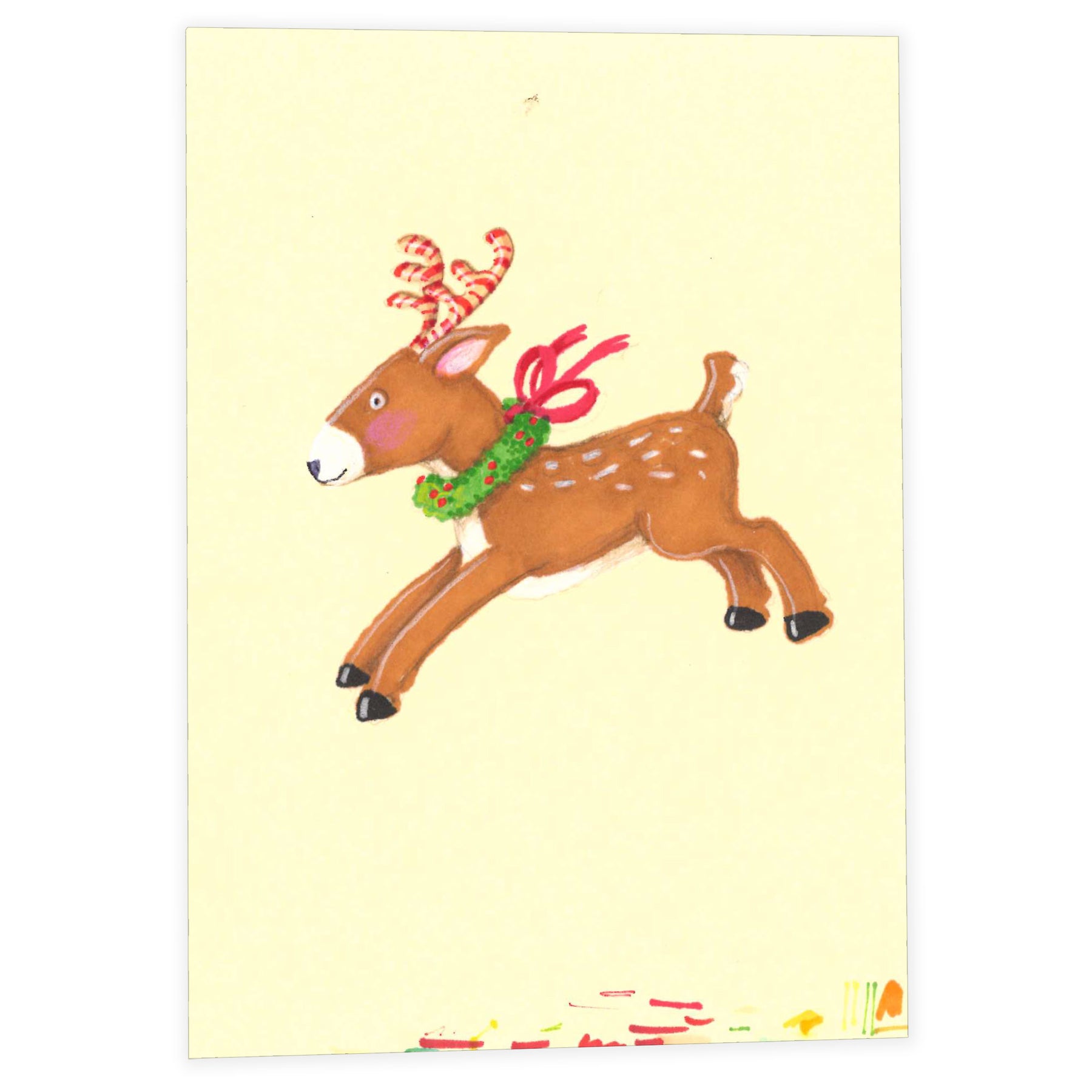 Super Cute Christmas Reindeer Art