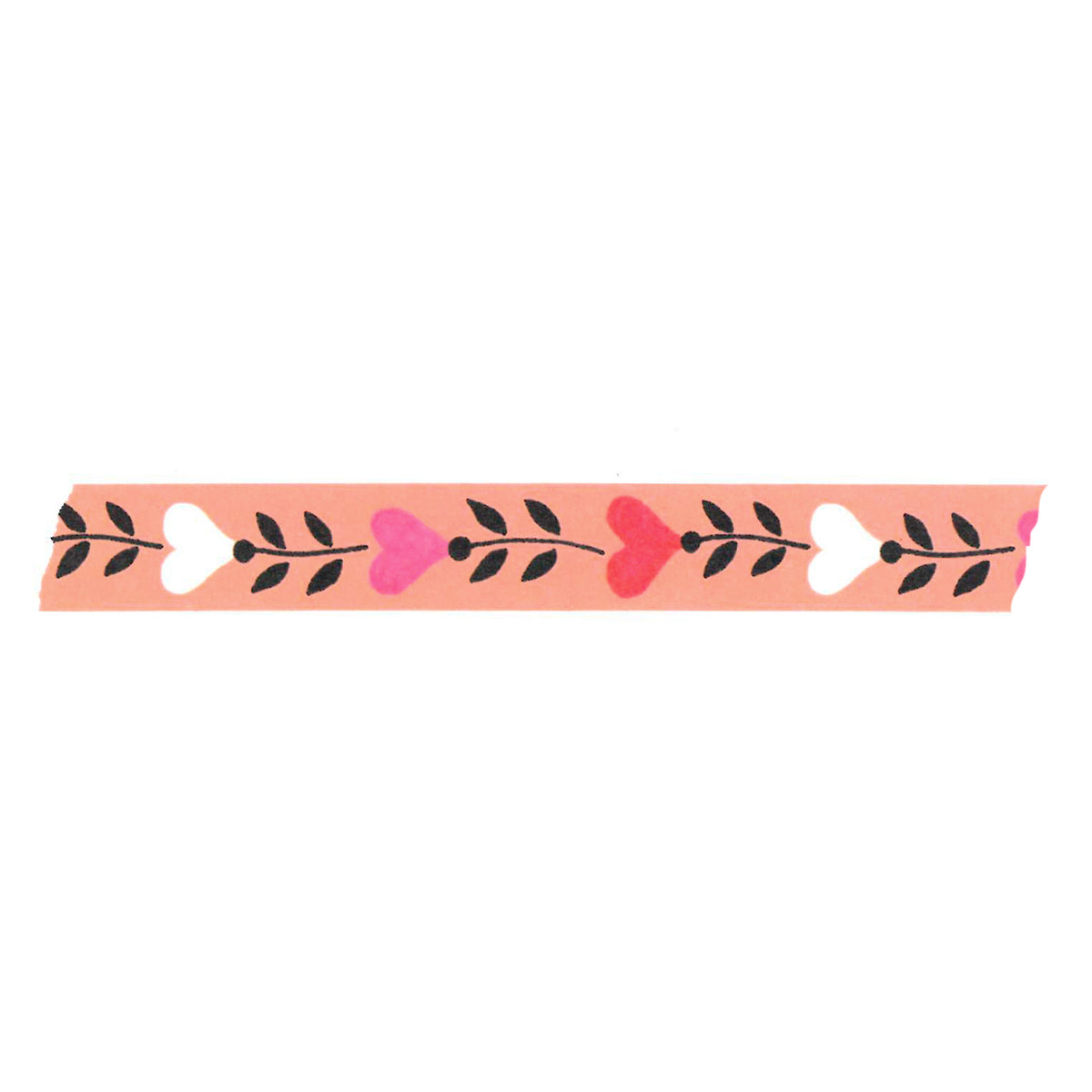 Heart Vines Salmon Washi Tape