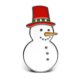 Snowman Enamel Art Pin
