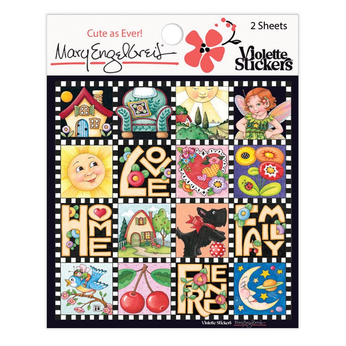 Mary's Squares Sticker Sheet