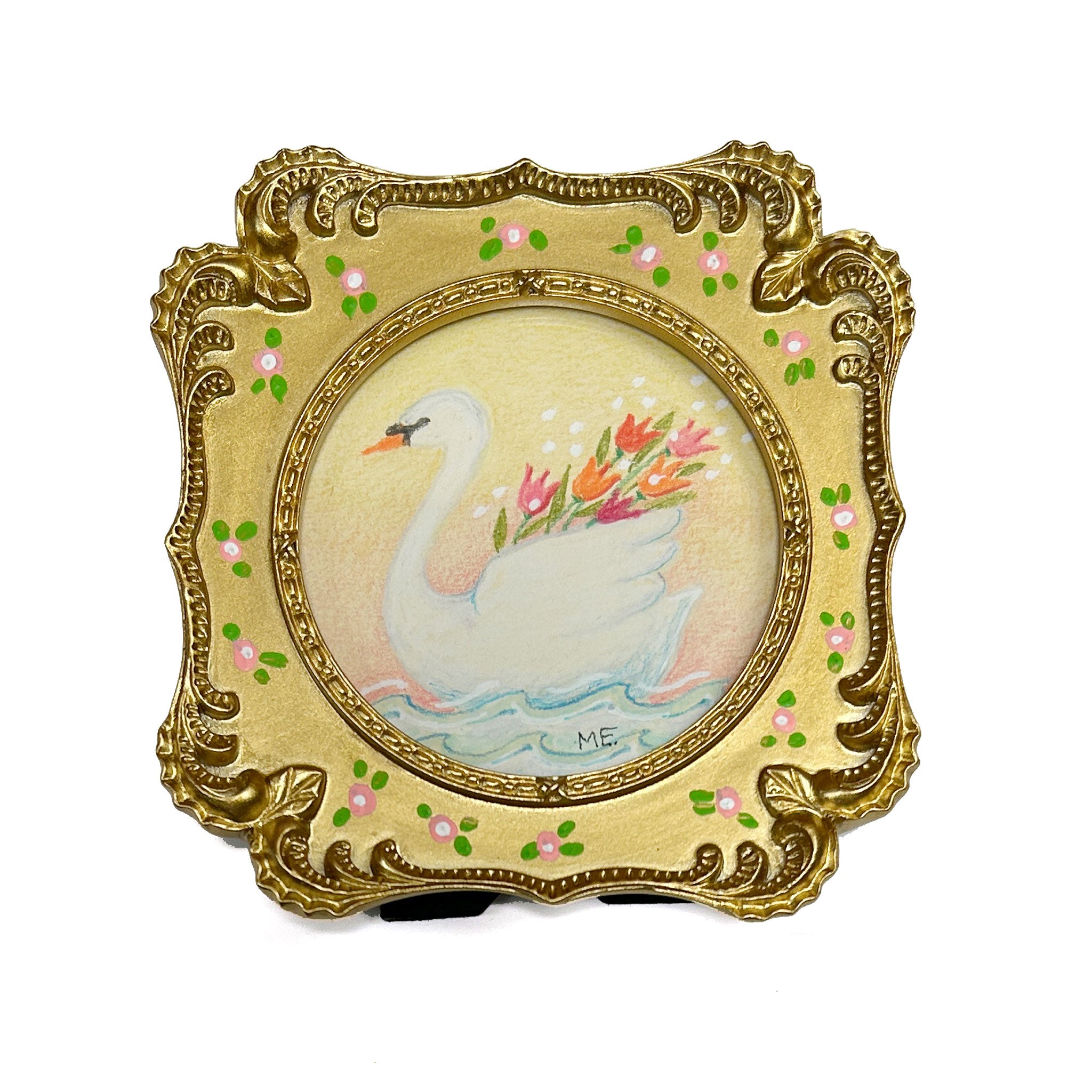 Swan's Bouquet Framed Art